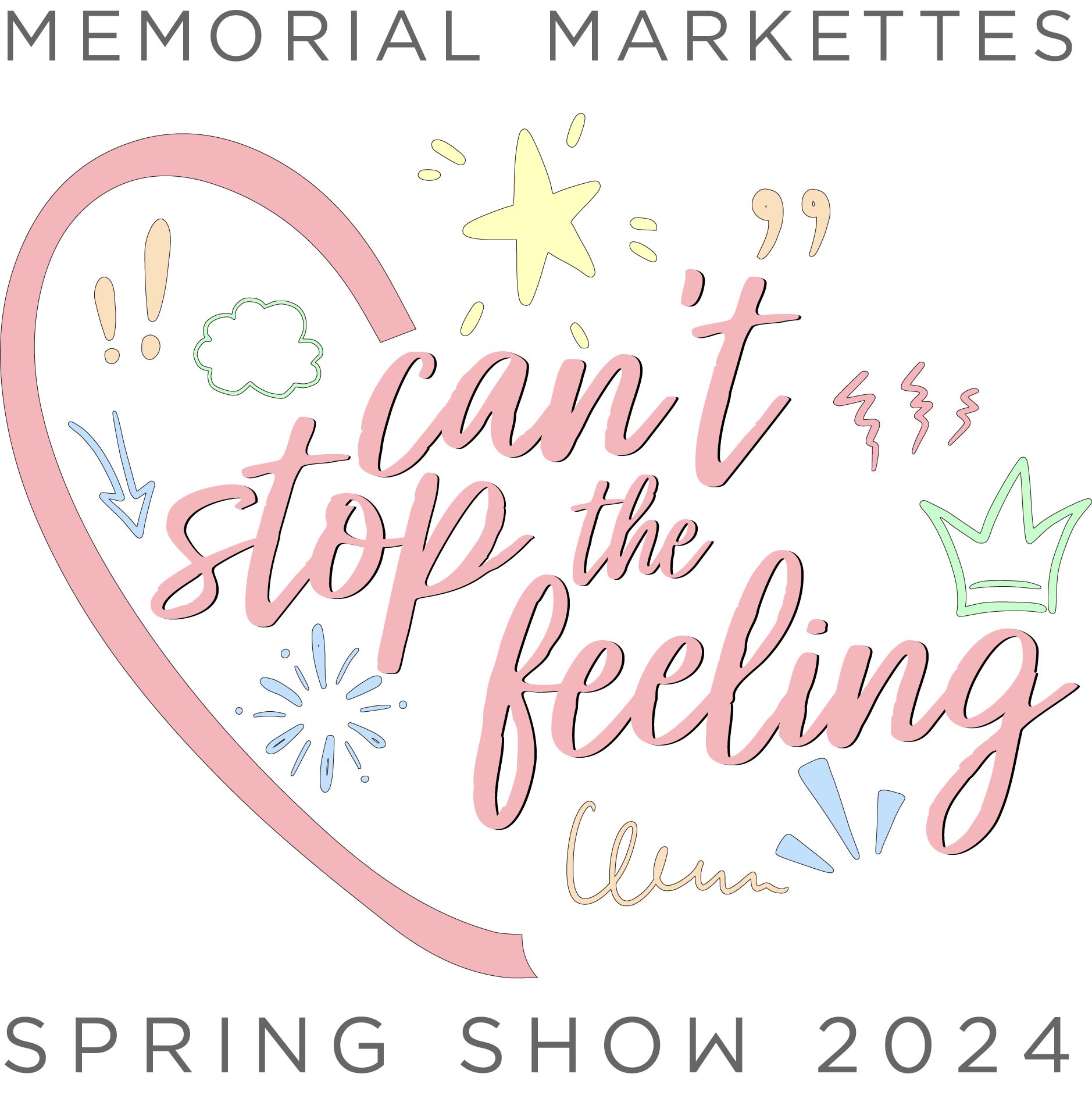Can't stop the feeling logo with words